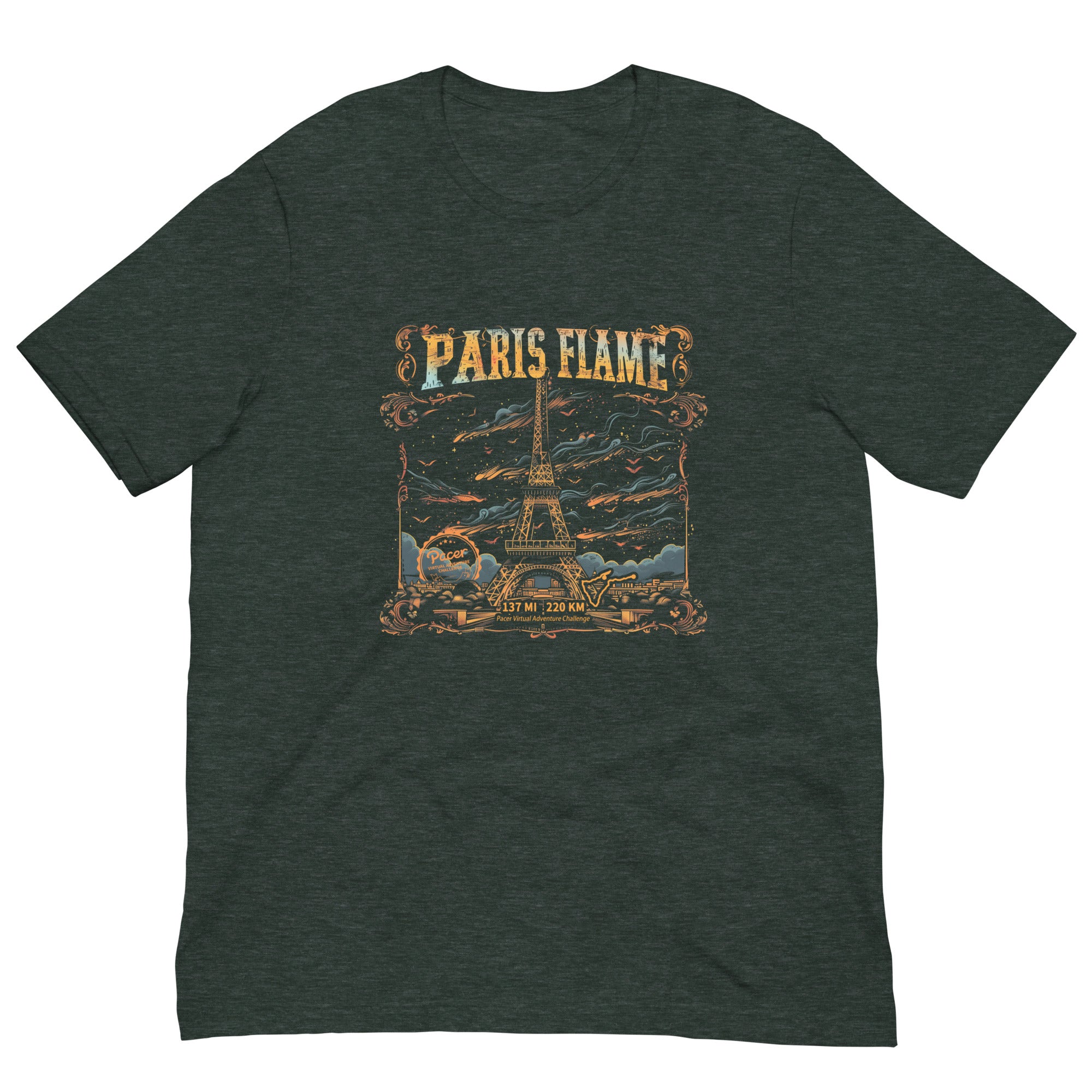 Paris Flame Virtual Challenge Unisex t-shirt