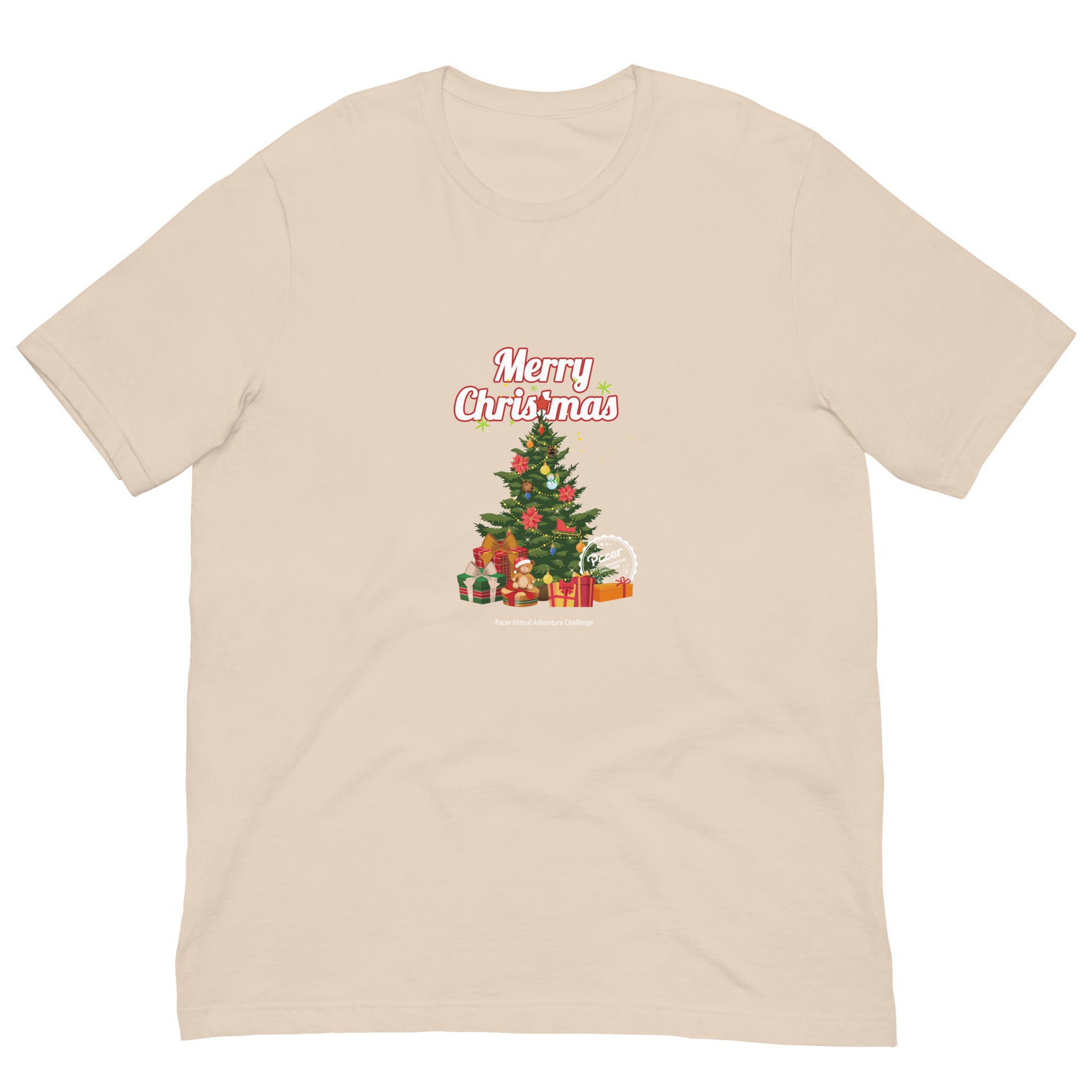 Merry Christmas Tree Virtual Races Unisex t-shirt